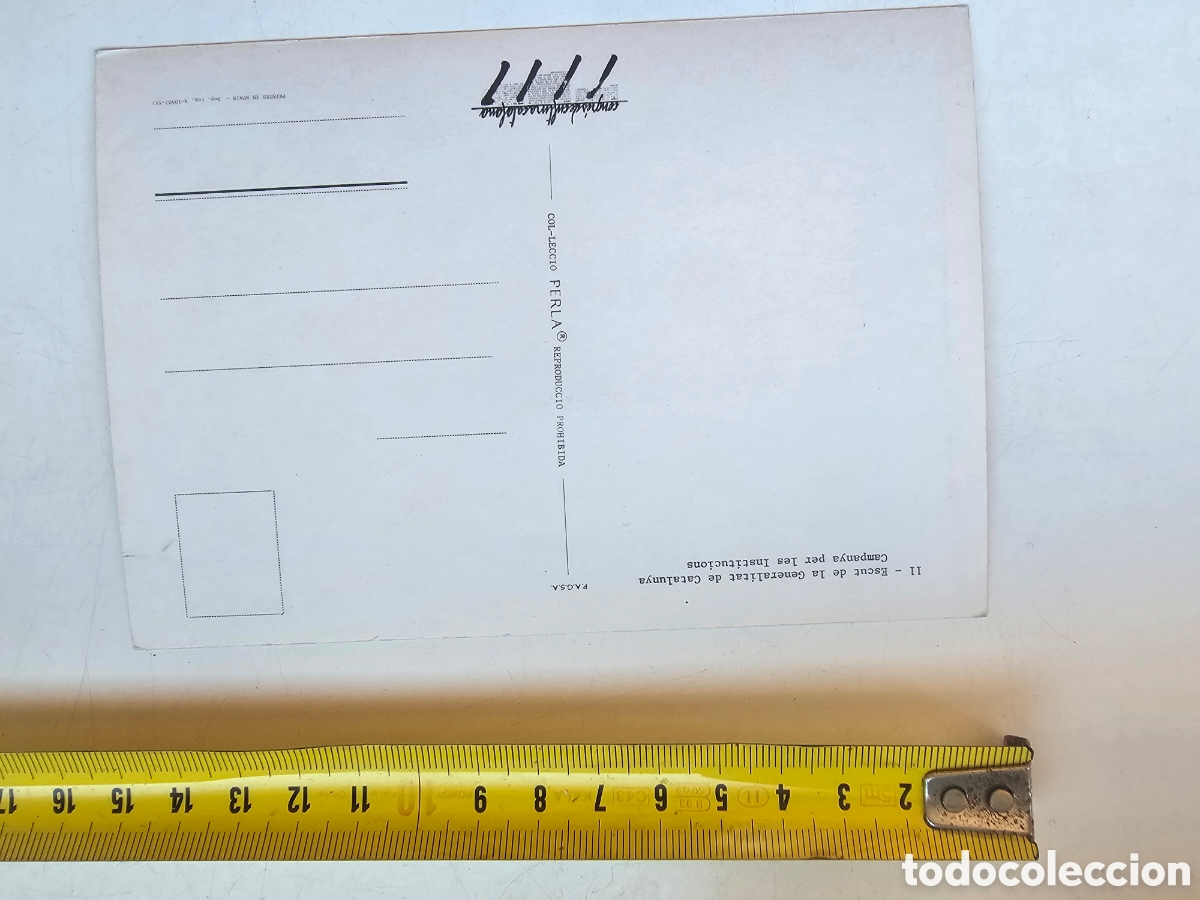 Postales: Postal Volem lEstatut, 1978 Escut de la Generalitat de Catalunya - Foto 3