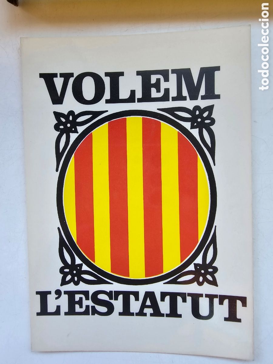Postales: Postal Volem lEstatut, 1978 Escut de la Generalitat de Catalunya - Foto 1