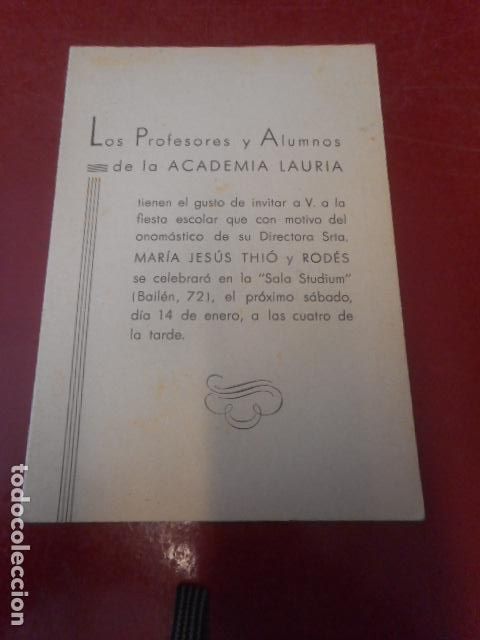 Postais: FOLLETO LOS PROFESORS Y ALUMNOS DE LA ACADEMIA LAURIA
