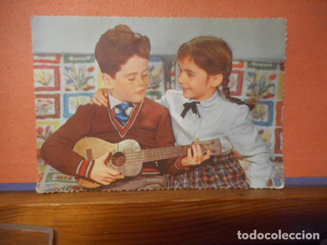 Cartoline: BONITA POSTAL CIRCULADA. NI&Ntilde;OS ARAGONES