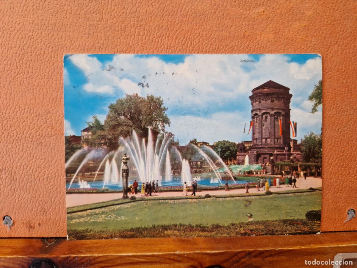 Postkarten: BONITA POSTA CIRCULADA. MANNHEIM. AM WASSERTURM