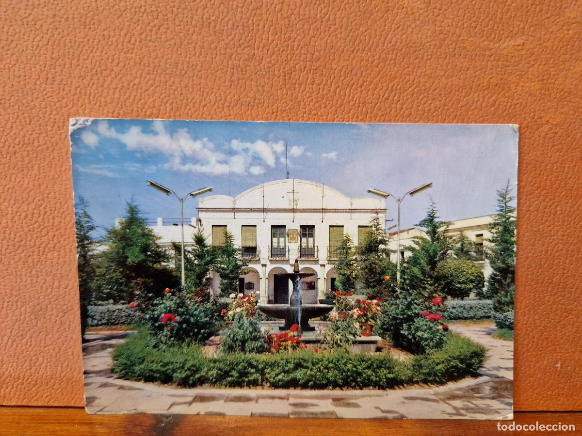 Postkarten: BONITA POSTA CIRCULADA. MONTIJO. PLAZA DE ESPA&Ntilde;A (DETALLE)