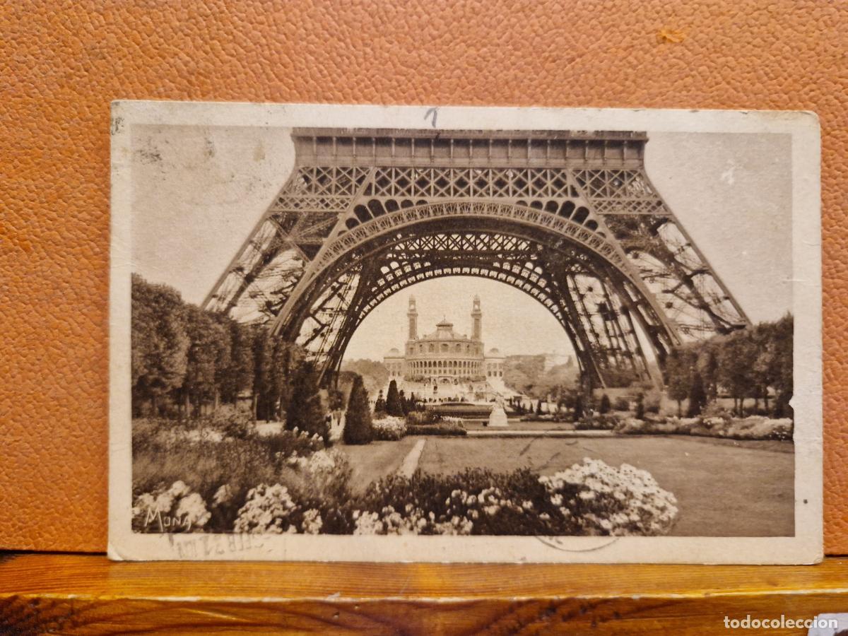 Postkarten: BONITA POSTAL CIRCULADA. LES JARDINS PR&Egrave;S DE LA TOUR EIFFEL