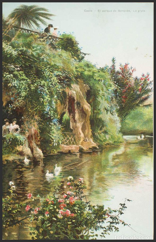 Postales: C&aacute;diz. CADIZ. Parque de Genov&eacute;s. - Foto 1
