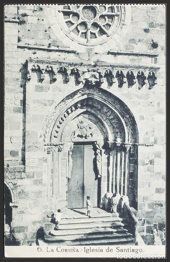 Postales: Coru&ntilde;a. A CORU&Ntilde;A. Iglesia de Santiago. - Foto 1
