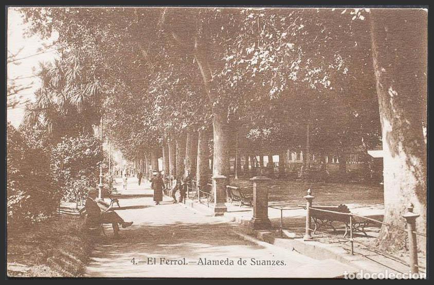 Postales: Coru&ntilde;a. FERROL. Alameda de Suanzes. - Foto 1