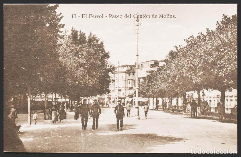 Postales: Coru&ntilde;a. FERROL. Paseo del Cvant&oacute;n de Molins. - Foto 1