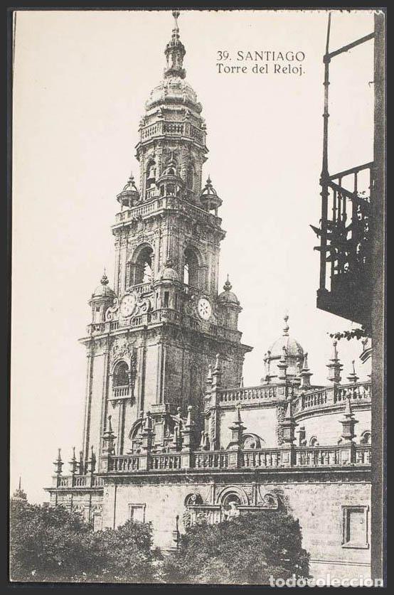 Postcards: Coru&ntilde;a. SANTIAGO. Catedral. Torre del reloj.