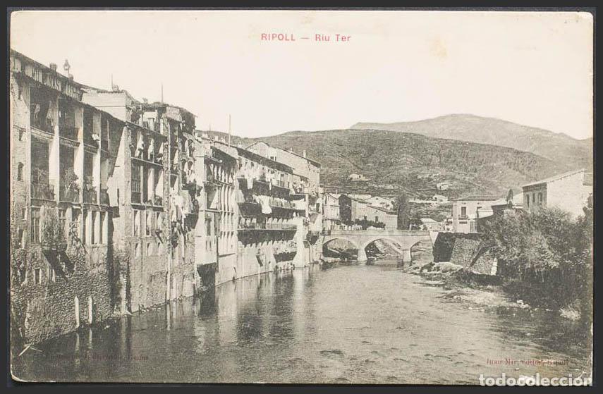 Postales: Gerona. RIPOLL. Rio Ter. (manchitas) - Foto 1