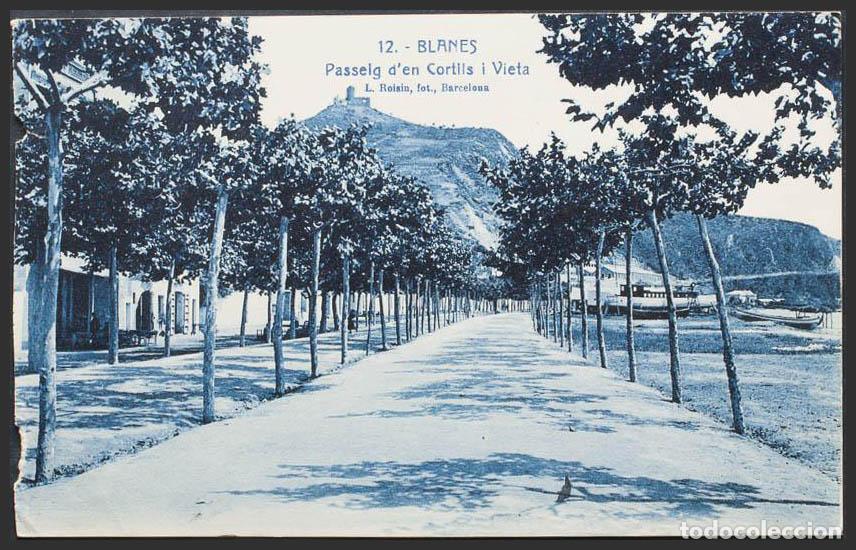 Postales: Gerona. BLANES. Paseo de en Cvortils y Vieta. - Foto 1