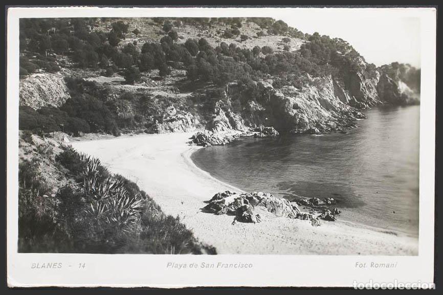 Postales: Gerona. BLANES. Playa de San Francisco. - Foto 1