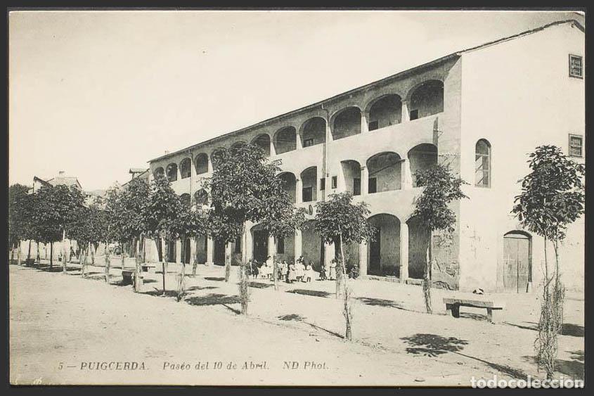 Postales: Gerona. PUIGCERDA. Paseo del 10 de abril. - Foto 1
