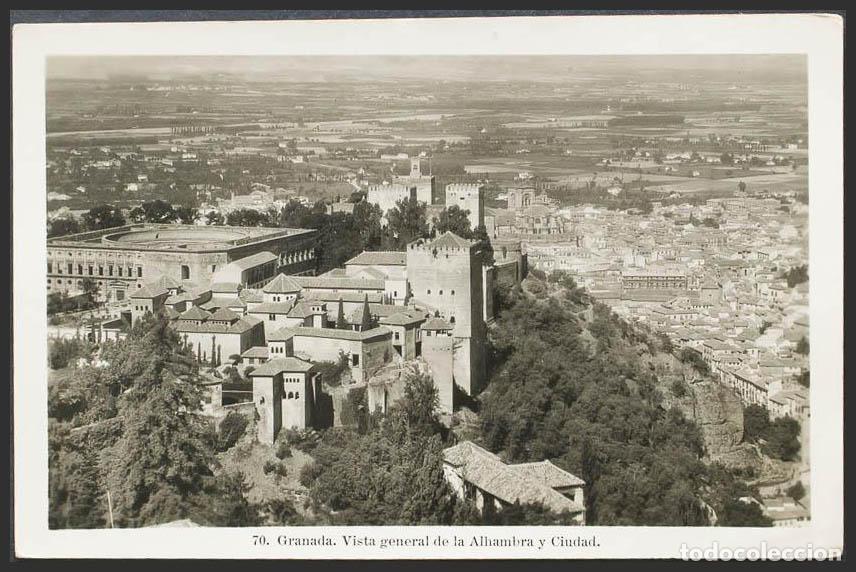 Postales: Granada. GRANADA. Vista general de la Alhambra y ciudad. - Foto 1