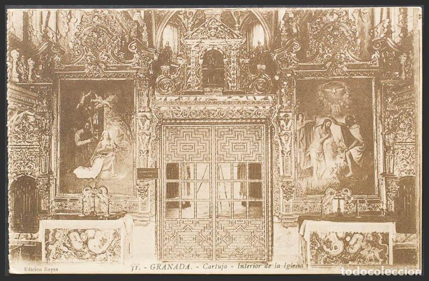 Postales: Granada. GRANADA. Cartuja. Interior de la Iglesia. - Foto 1