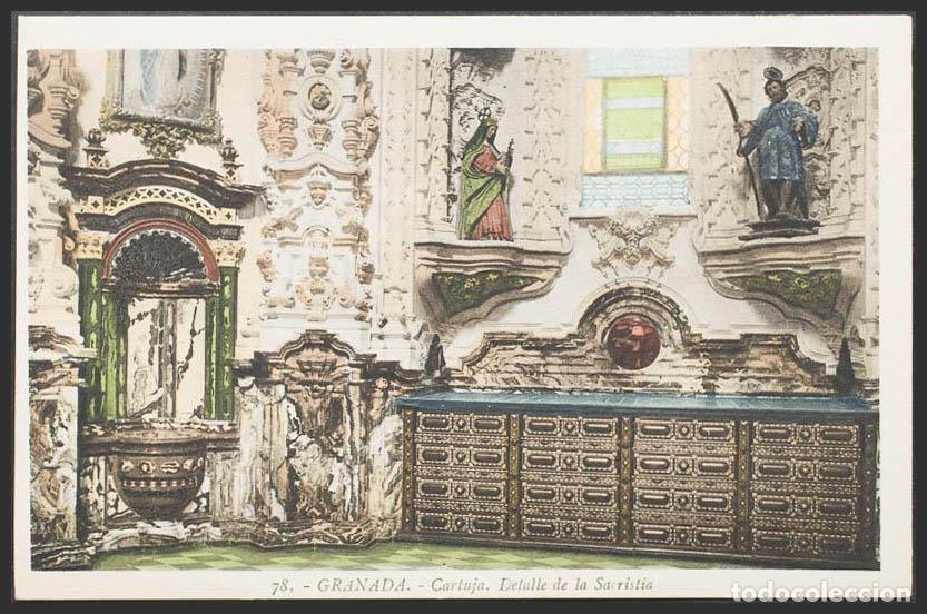 Postales: Granada. GRANADA. Cartuja. Sacrist&iacute;a. - Foto 1