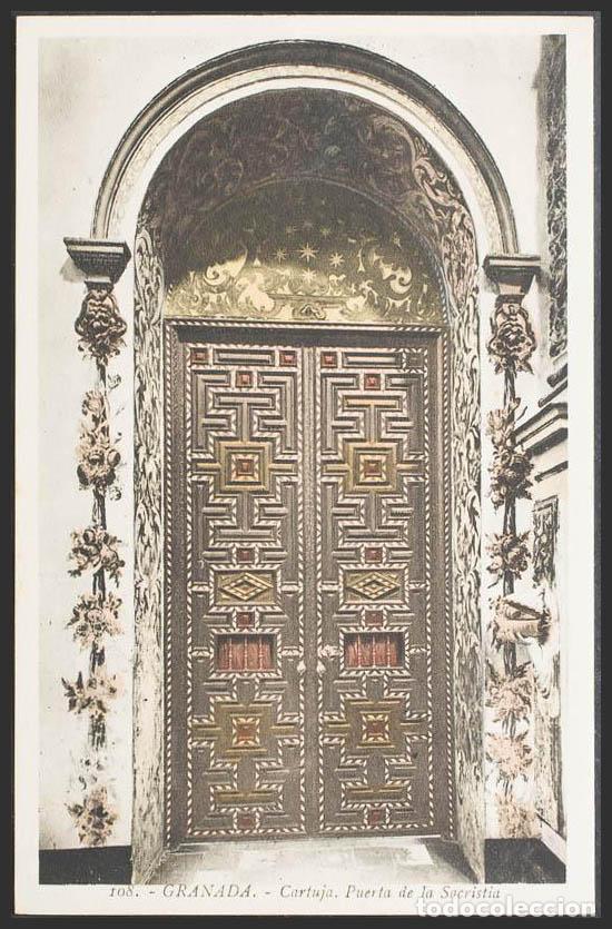 Postales: Granada. GRANADA. Catedral. Puerta de la Sacrist&iacute;a. - Foto 1
