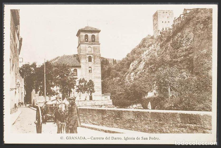 Postales: Granada. GRANADA. Carrera del Darro. Iglesia de San Pedro. - Foto 1