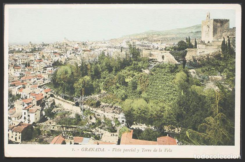 Postales: Granada. GRANADA. Vista parcial y Torre de la Vela. - Foto 1