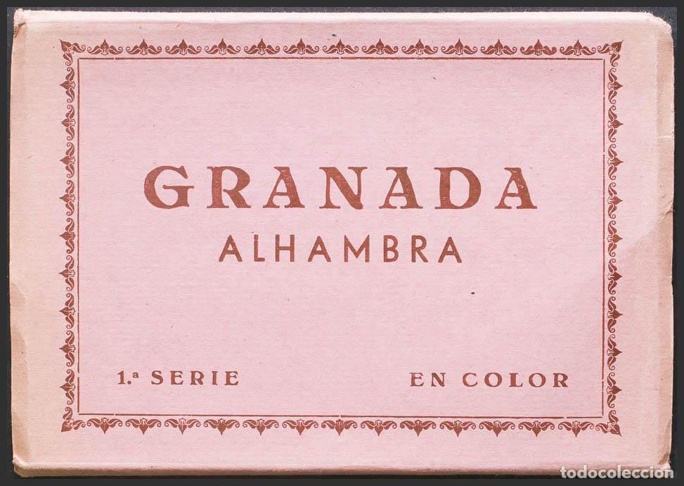 Postales: Granada. GRANADA. Carnet de la Alhambra Completo 10 postales. - Foto 1