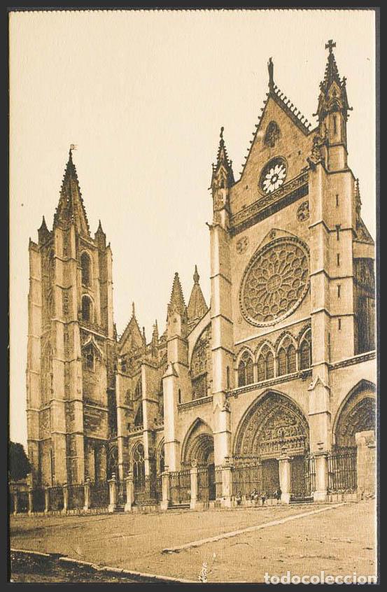Postales: Le&oacute;n. LEON. Catedral de Le&oacute;n. Fachada del Sur. - Foto 1