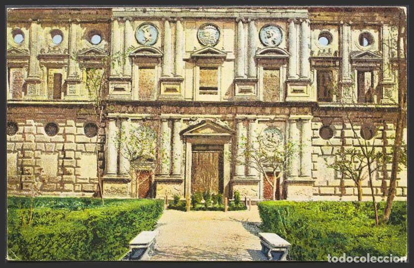 Postales: Granada. GRANADA. La Alhambra. Fachada del Palacio de Carlos V. - Foto 1