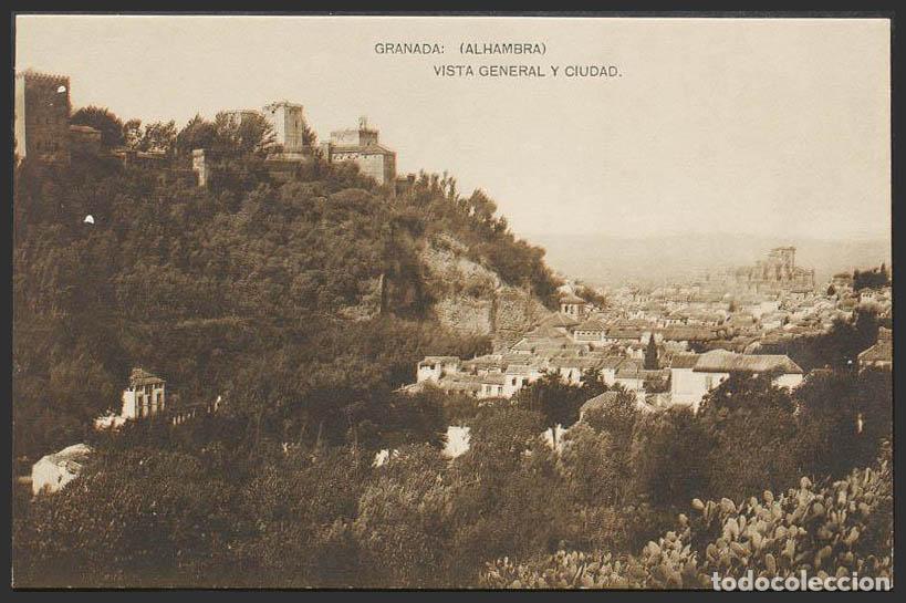 Postales: Granada. GRANADA. La Alhambra. Vista general y ciudad. - Foto 1