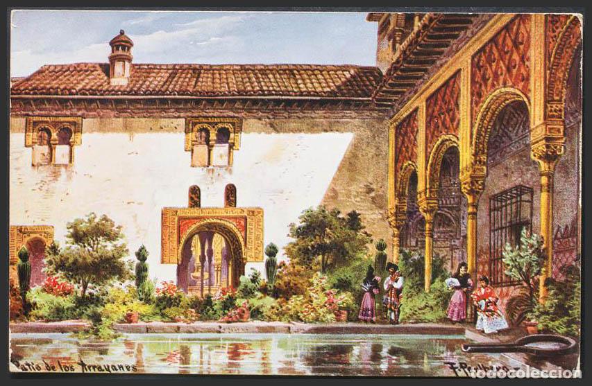 Postales: Granada. GRANADA. La Alhambra. Patio de los Arrayanes. (Esquinas desgastadas). - Foto 1