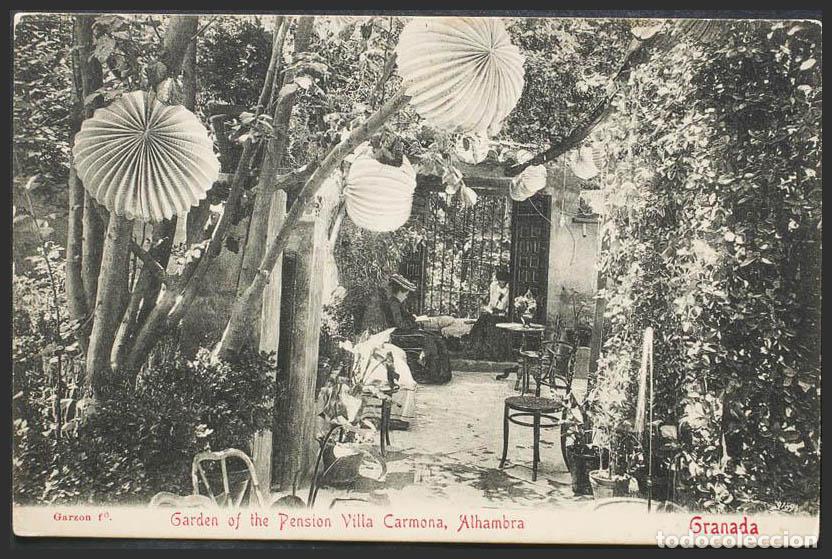 Postales: Granada. GRANADA. La Alhambra. Pensi&oacute;n Villa Carmona. - Foto 1