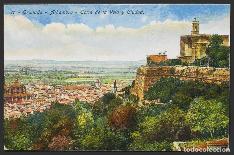 Postales: Granada. GRANADA. La Alhambra. Torre de la Vela y Ciudad. - Foto 1