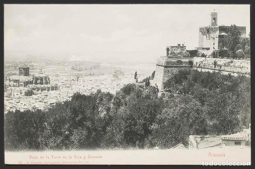 Postales: Granada. GRANADA. Vista de la Torre de la Vela y Granada. - Foto 1