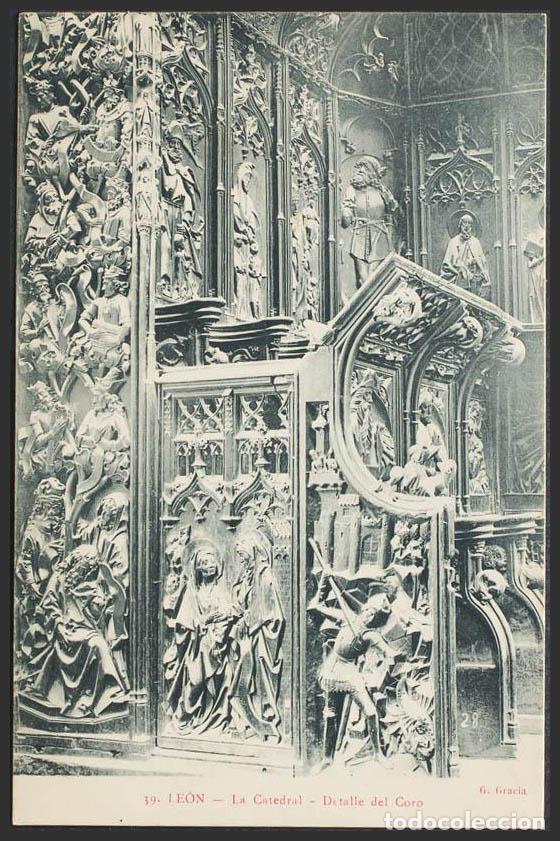 Postales: Le&oacute;n. LEON. Catedral. Detalle del Coro. - Foto 1