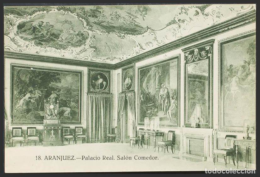 Postales: Madrid. ARANJUEZ. Palacio Real. Sal&oacute;n comedor. - Foto 1