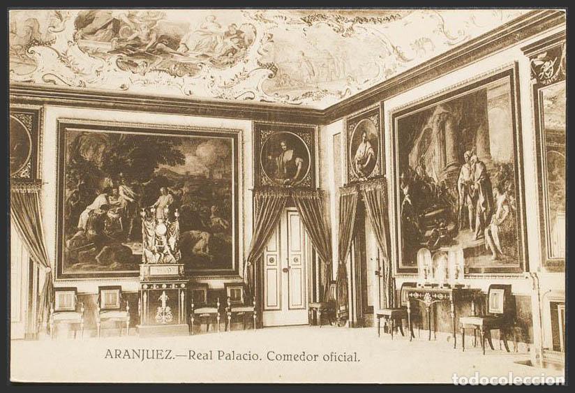 Postales: Madrid. ARANJUEZ. Palacio Real. Comedor de gala. - Foto 1