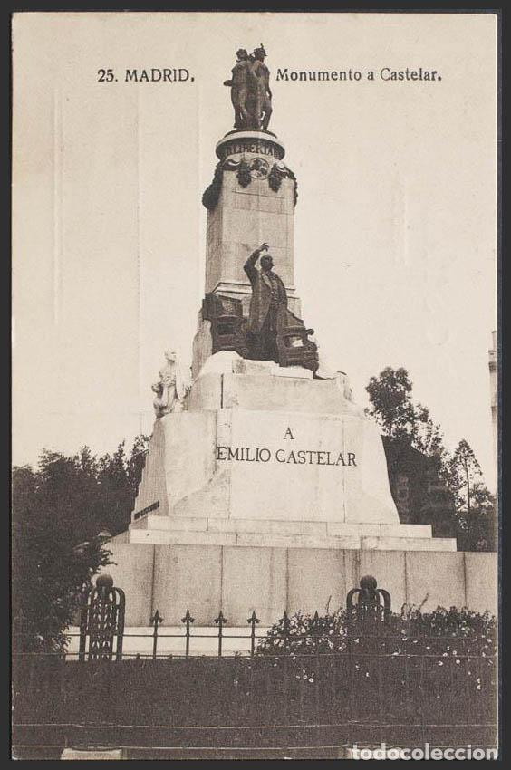Postales: Madrid. MADRID. Monumento a Castelar. - Foto 1