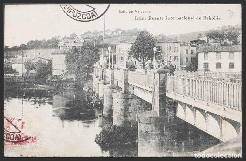 Postales: Guip&uacute;zcoa. IRUN. Puente Internacional. Behobia. - Foto 1