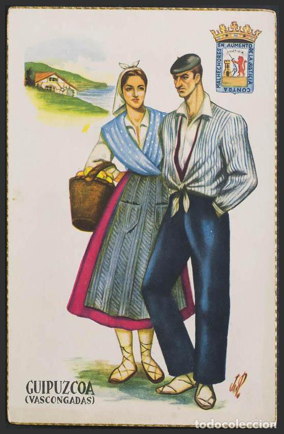 Postales: Guip&uacute;zcoa. Trajes regionales.