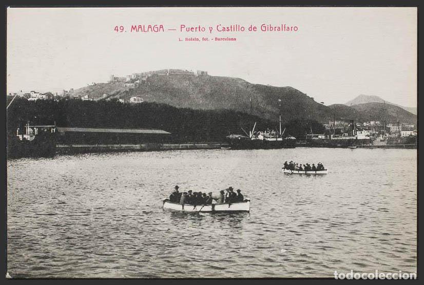 Postales: M&aacute;laga. MALAGA. El Puerto y Castillo de Gibralfaro. - Foto 1