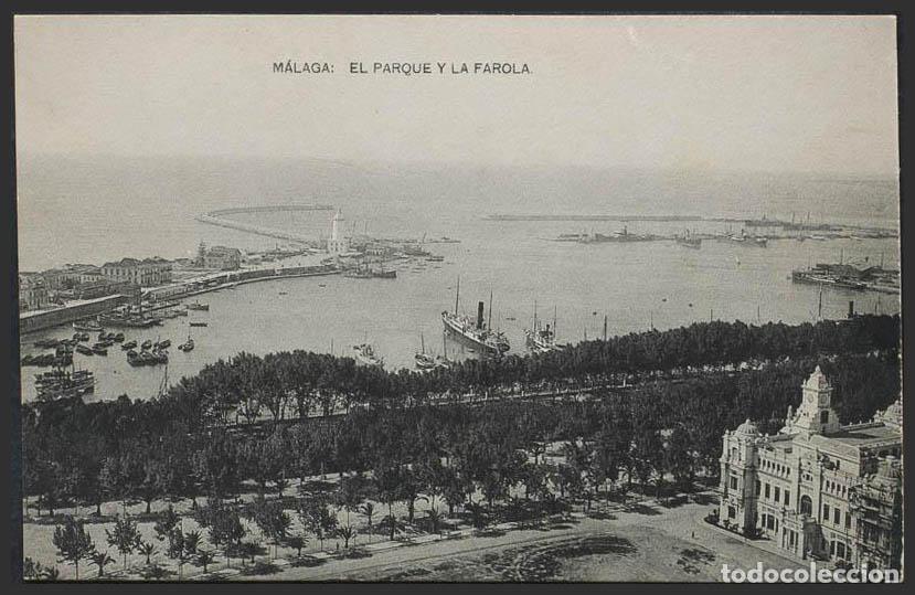 Postales: M&aacute;laga. MALAGA. El Parque y la Farola. - Foto 1