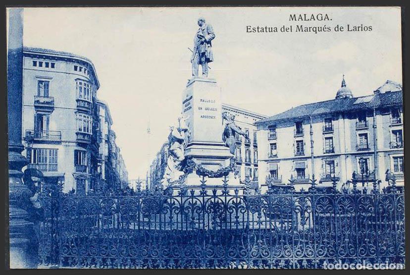 Postales: M&aacute;laga. MALAGA. Estatua del Marqu&eacute;s de Larios. - Foto 1
