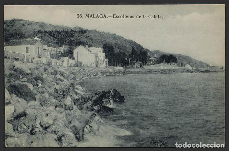Postales: M&aacute;laga. MALAGA. Escolleras de la Caleta. - Foto 1
