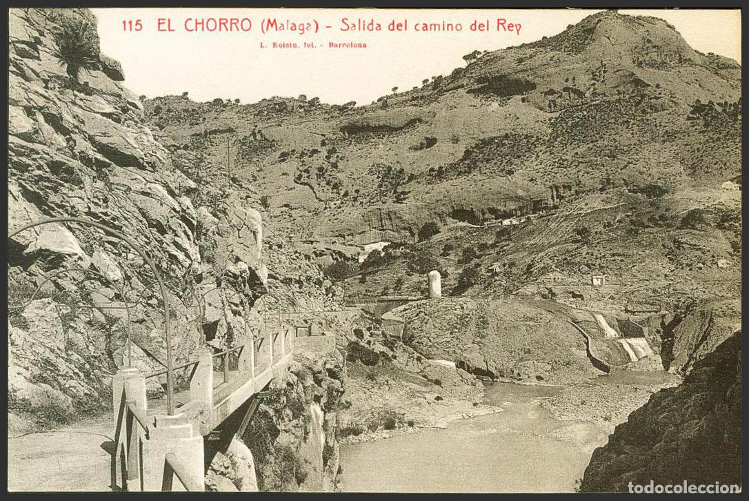 Postales: M&aacute;laga. EL CHORRO. Salida del Camino del Rey. - Foto 1