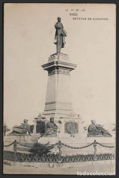 Postales: Pontevedra. VIGO. Estatua de Elduayen. - Foto 1