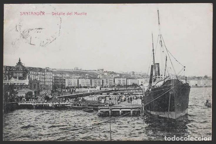 Postales: Cantabria. SANTANDER. Detalle del muelle. - Foto 1