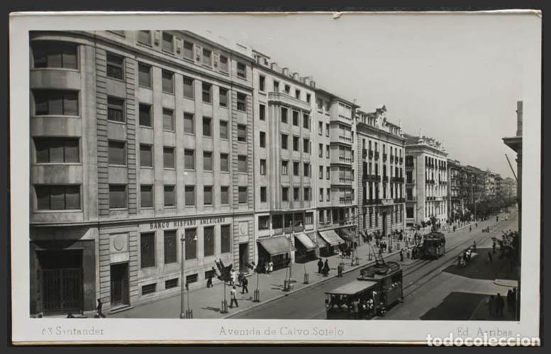 Postales: Cantabria. SANTANDER. Avenida de Calvo sotelo. - Foto 1