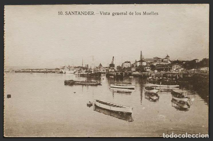 Postales: Cantabria. SANTANDER. Vista general de los muelles. - Foto 1