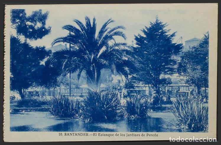 Postales: Cantabria. SANTANDER. Estanque de los Jardines de Pereda. - Foto 1