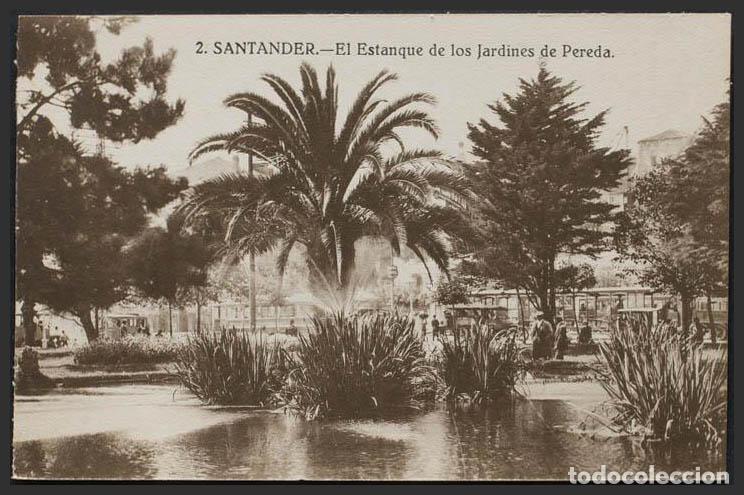 Postales: Cantabria. SANTANDER. Estanque de los Jardines de Pereda. - Foto 1