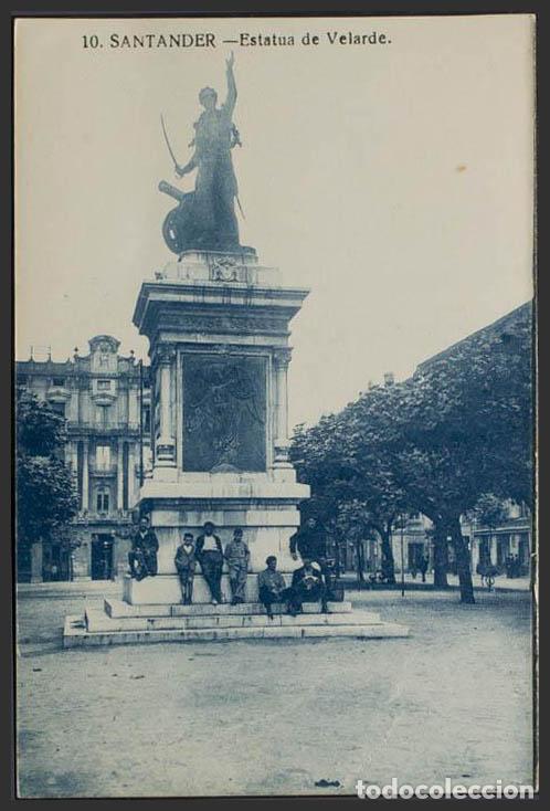 Postales: Cantabria. SANTANDER. Estatua de Velarde. - Foto 1