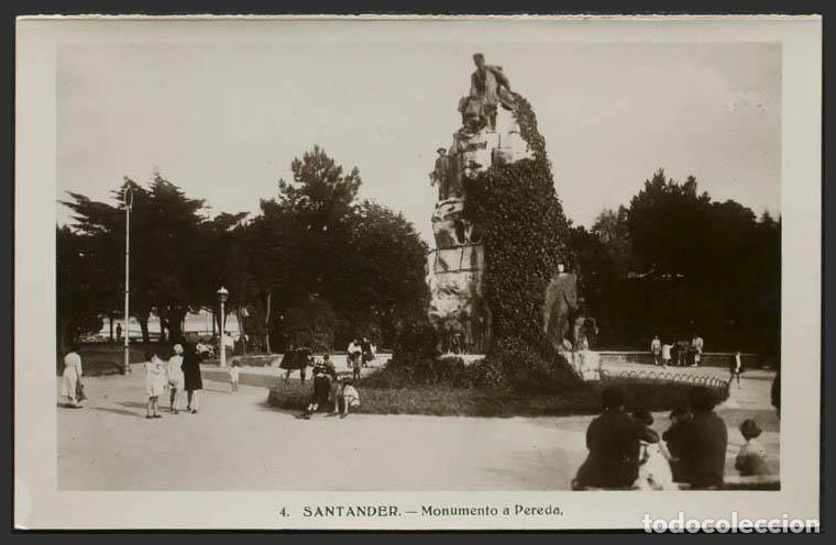 Postales: Cantabria. SANTANDER. Monumento a Pereda. - Foto 1