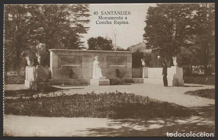 Postales: Cantabria. SANTANDER. Monumento a Concha Espina. - Foto 1